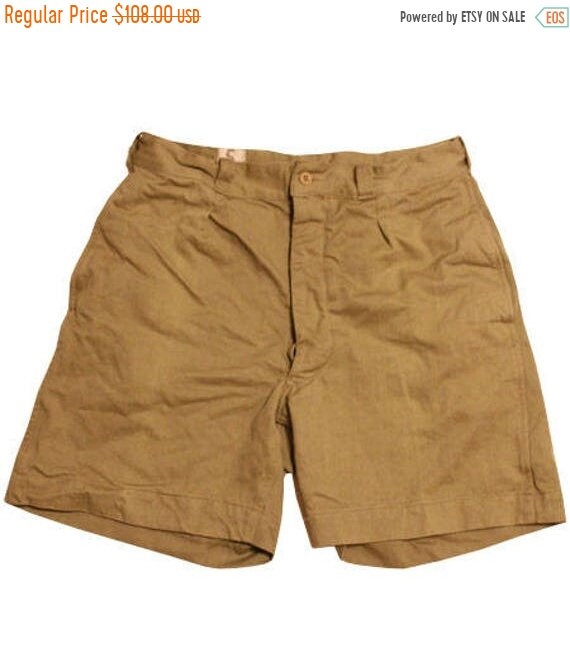 1950's Deadstock vintage French army canvas shorts - Gem