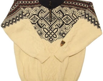 Suéter nórdico vintage Dale of Norway de los años 90, talla M, fabricado en Noruega.