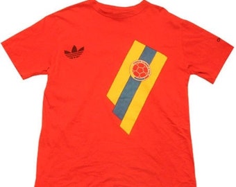 Camisetas Adidas vintage de los años 80 de la selección nacional de fútbol de Columbia, fabricadas en EE. UU.