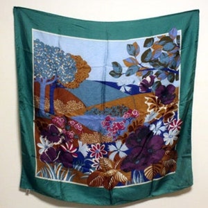 90s Carven silk 100% scarf made in Italy