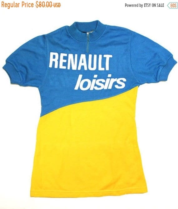 Maillot cycliste Martinage Renault 80'S Garage Mareil Maillot cycliste Martinage Renault 80'S Garage Mareil