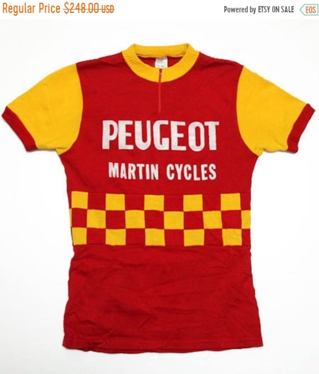 Maillot Cycliste Vintage Peugeot Cycles Esso Michelin - Taille 2/S - Acrylique