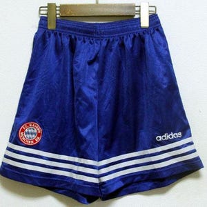 90&#39;s vintage adidas fc bayern munchen football shorts made in England