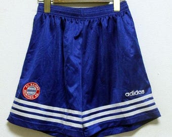 90's vintage adidas fc bayern munchen football shorts made in England