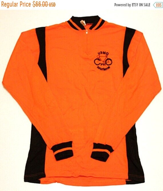 Maillot Cycliste Vintage US Saint-Herblain 44, Jaune, Années 70, Taille 6, France