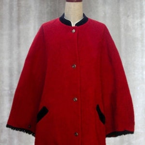Vintage 70's wool cape made in AUSTRIA image 1