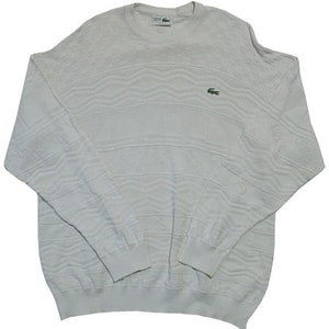 Suéter Lacoste vintage dos anos 70, estilo marinho, feito na França