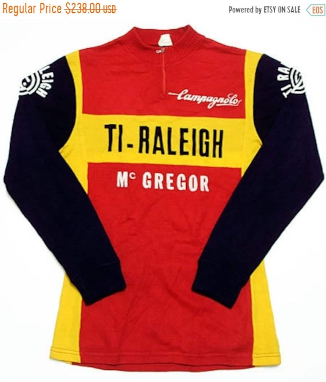 70'S TI-RALEIGH CAMPAGNOLO CYCLING SHIRT TRIKOT T4 34-38