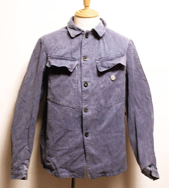 40's RARE Swiss army blue denim jacket