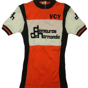Maillot cycliste HEURTEFEU jaune rouge vintage années 70 shirt maglia camiseta S Maillot cycliste HEURTEFEU jaune rouge vintage années 70 shirt maglia camiseta S