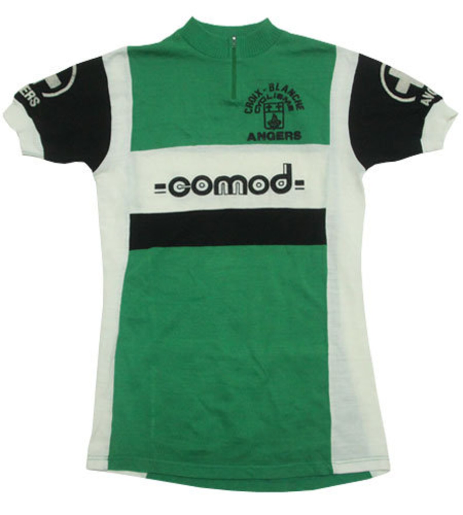 Maillot Cycliste Vintage U.T.T – Bleu Et Jaune Des Années 70 – Taille L (180/4)