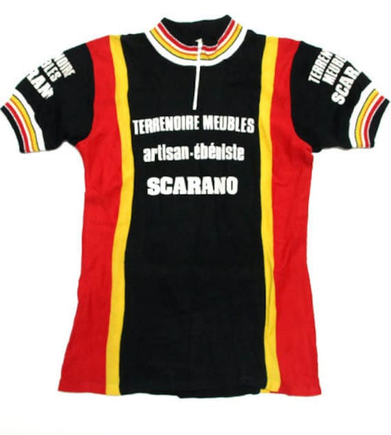 Maillot cycliste Acrylique Valentine 70's vert vintage Ancien Homme - M Maillot cycliste Acrylique Valentine 70's vert vintage Ancien Homme - M