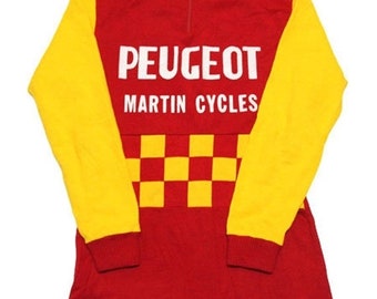 70's vintage Peugeot cycle jersey made in france