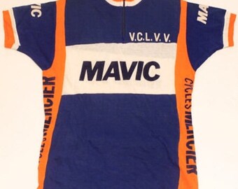 70's vintage MAVIC MERCIER cycle jersey made in France