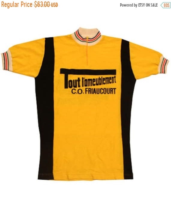 Maillot cycliste ASPTT GAILLAC vintage cycling jersey shirt maglia années 70 S