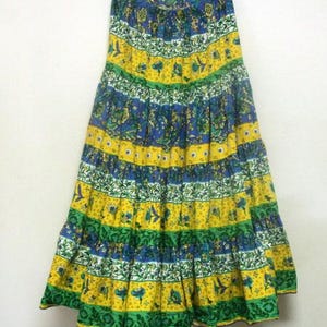 70&#39;s Deadstock Vintage Provence skirt - French provence cotton fabric - Size one size fits all