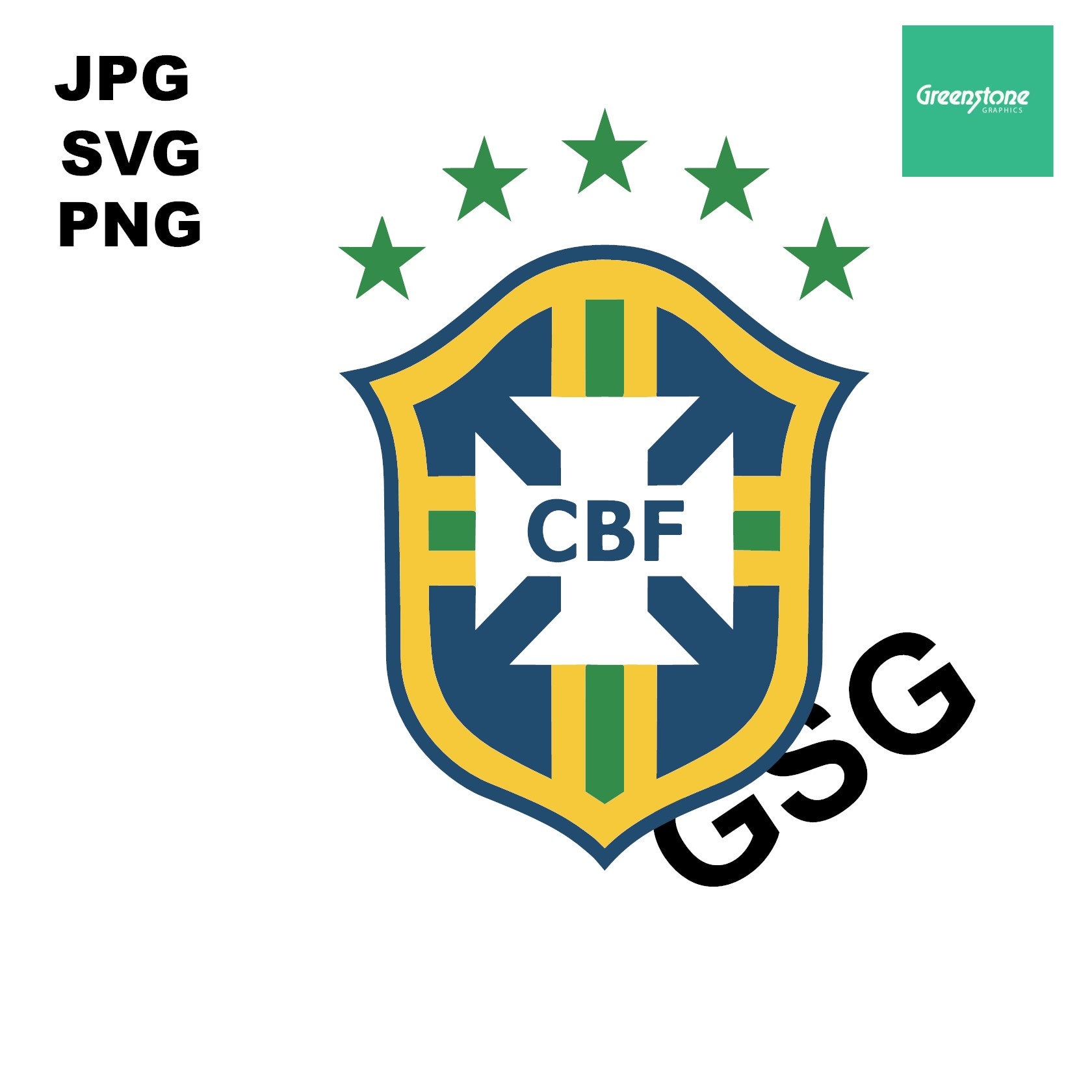 Brazil Soccer Football Team Logo Vectors SVG vektor patch, laser cut, team  gifts, cnc files, vinyl stickers, wall sticker, silhouette