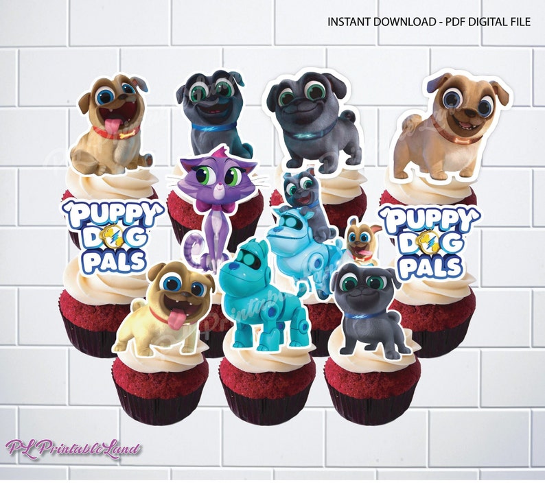 PUPPY DOG PALS Cupcake Toppers Printable Birthday Party Etsy puppy-dog-pals-cupcake-toppers-printable-birthday-party-etsy