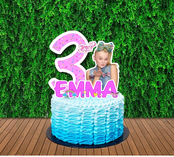 JOJO SIWA Inspired Print Your Own Cake Topper, Personalized Cake Topper, Customise, Jojo Siwa Party Cake, Happy Birthday Party Send by Email