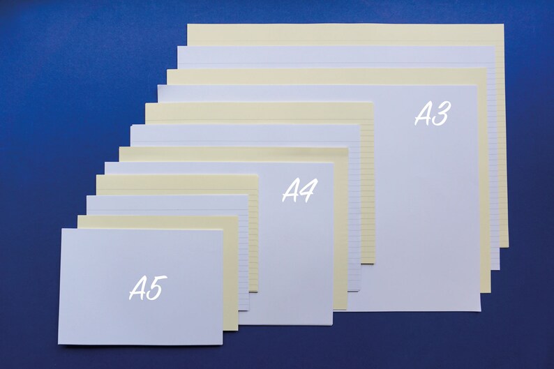 50 sheets Bookbinding Paper A5 Short Grain Paper White Etsy