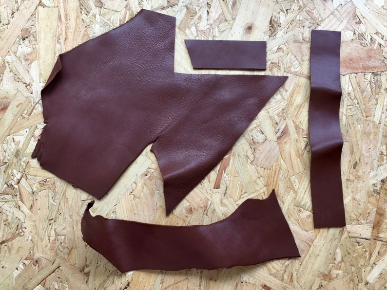 Light Brown Cowhide Leather Pieces Scrap Fabric Genuine Etsy UK