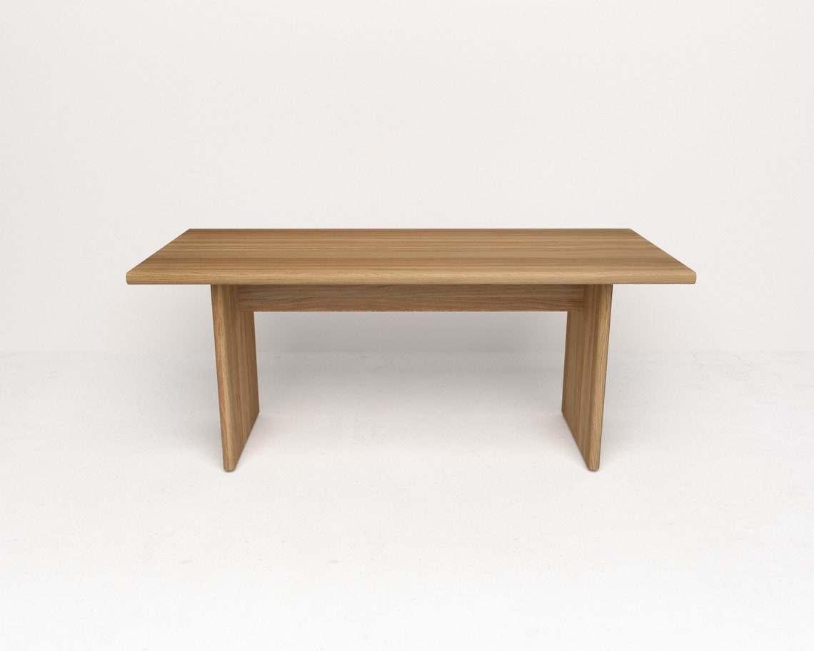 Solid Oak Wood Dinning Table - Etsy Canada