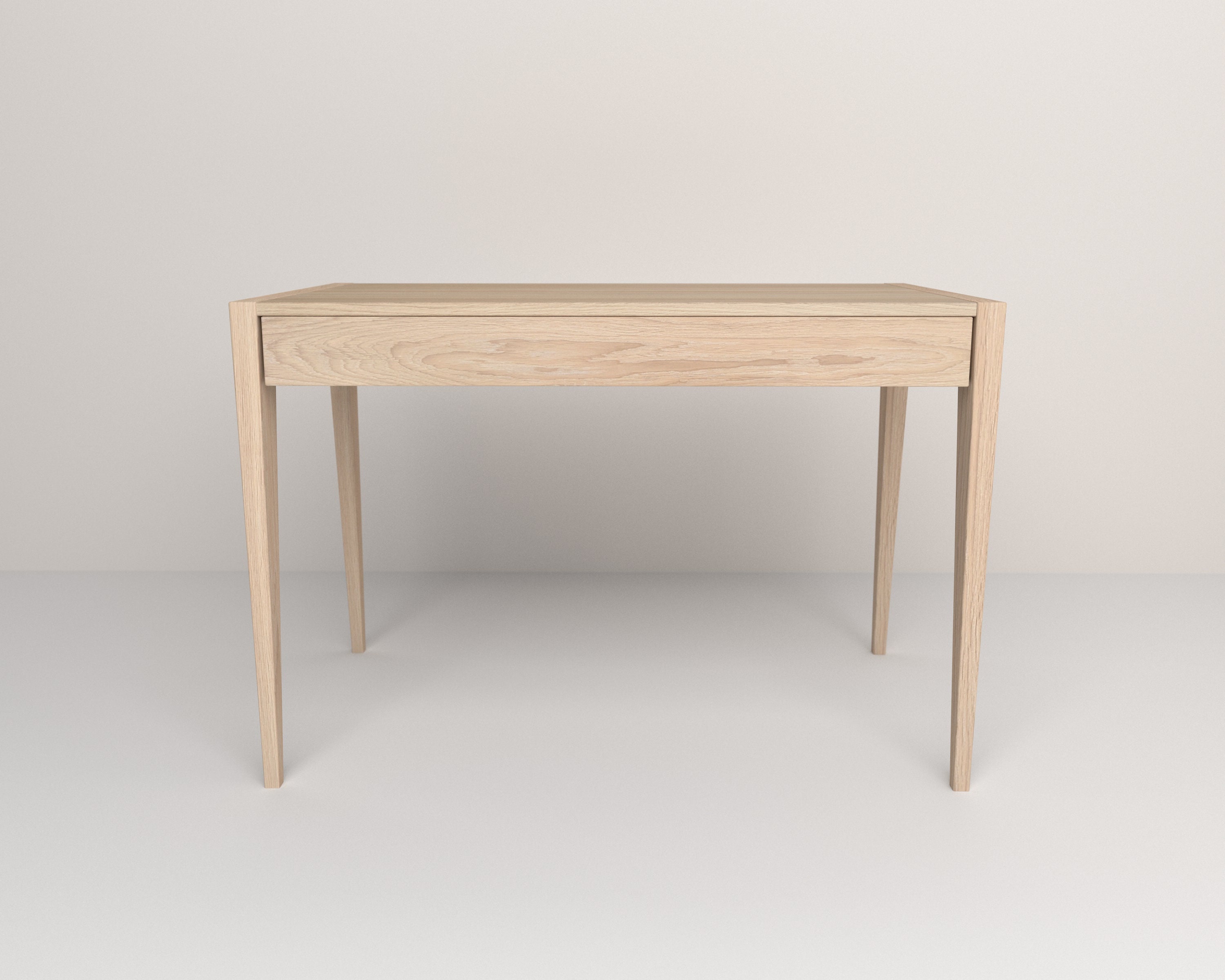 Curated visual reference: Raw Wood Minimalist Desk Reference: Oak Wood Minimalist Desk With Drawer Durable Home Office Table