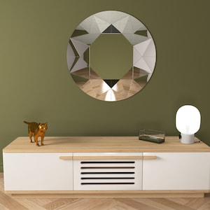 Modern TV console, sideboard, vinyl cabinet, media station.