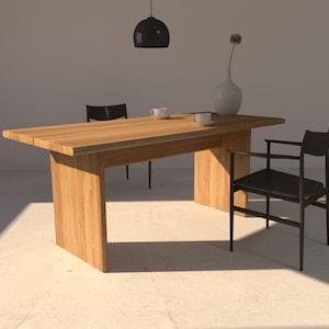 Solid oak wood dinning table