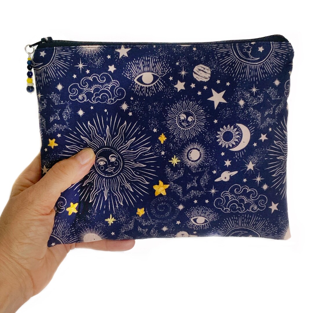 Sun Moon Makeup Bag Celestial Make up Bag Astrology Zipper - Etsy