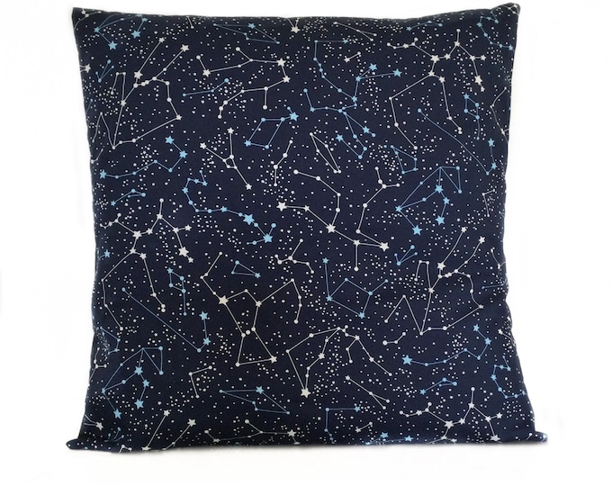 Celestial cushion cover, night sky pillow case, star map decorative cushion, house warming gift, home decor gift