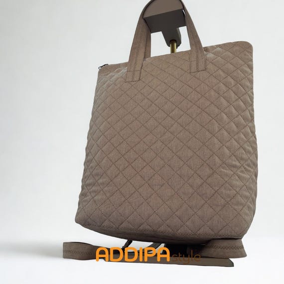 Handmade Quilted Backpack “sand Beige” – Elegant and Water  display picture 1
