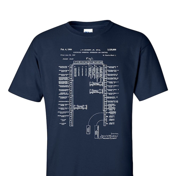 ENIAC Erstes Programmable Computer Patent T-Shirt