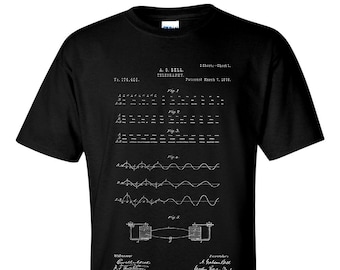 A G Bell Telegraphy Morse Code Patent Blueprint T-Shirt