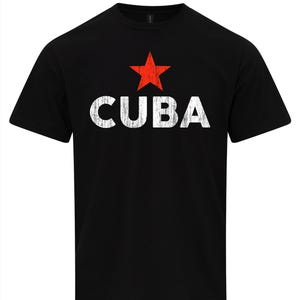 Cuba T-Shirt: Distressed Logo, Vintage Cuban Flag Tee