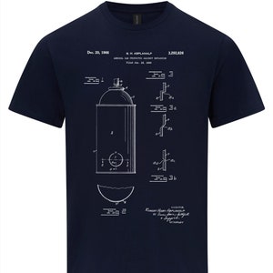 Aerosol Spray Can T-Shirt Patent Blueprint Graffiti Paint Art Gift Shirt