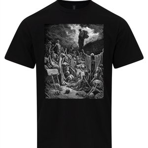 Gustave Dore T-Shirt: Valley of Dry Bones Religious Art Tee