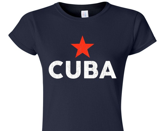 Cuba Distressed Logo Womans T-Shirt