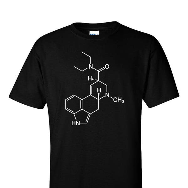 LSD T-Shirt Molecule Lysergic Acid Diethylamide 2D Structural Formula Shirt