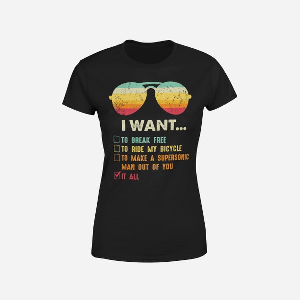 Ik wil het allemaal T-shirt om het damesshirt te breken