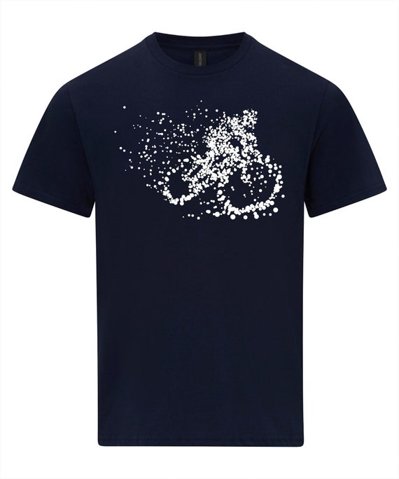 Mountain Bike T-Shirt – Particle Dot Design, Road Cyclist Tee, MTB Gift, Cycling Enthusiast Shirt