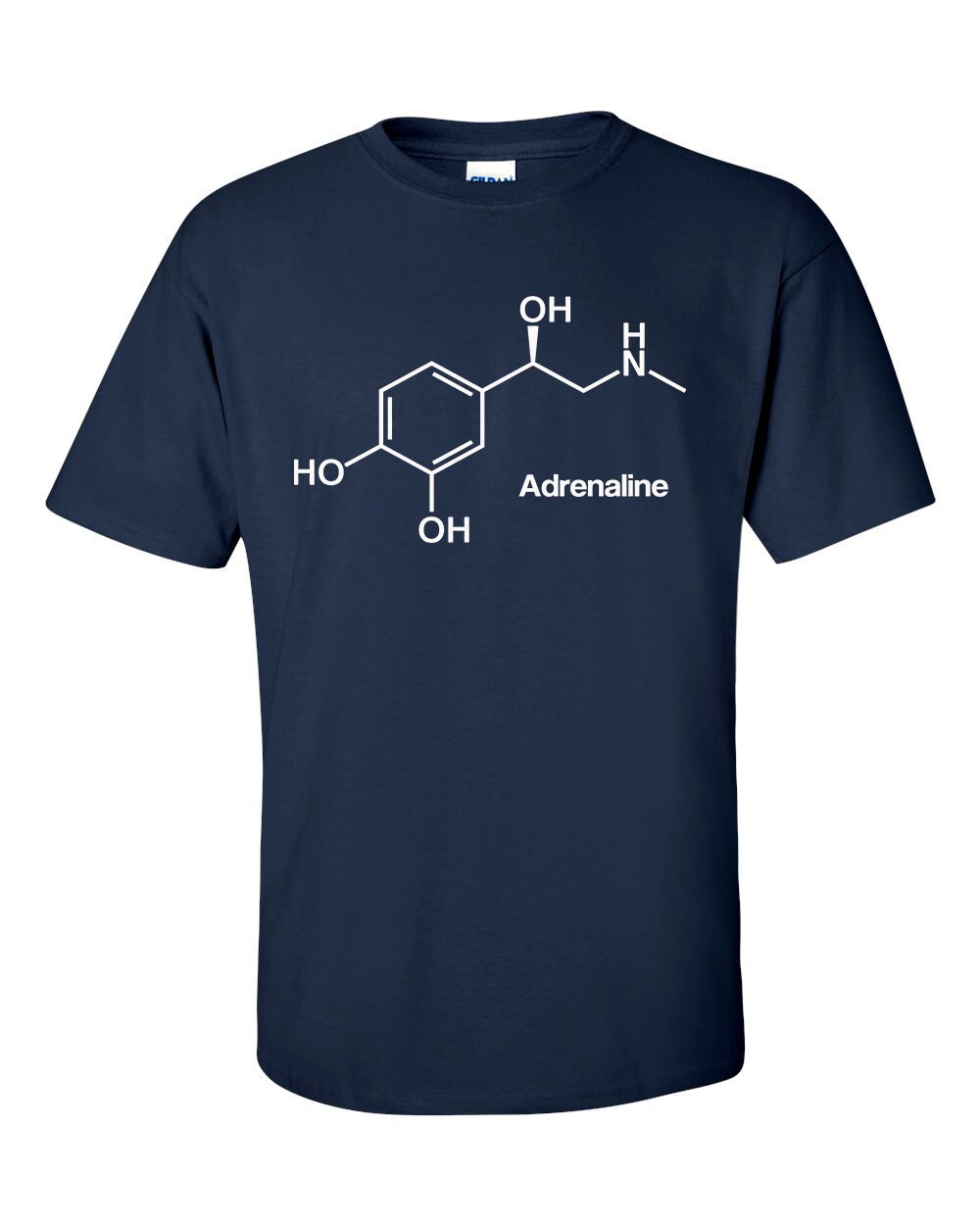 Image of Adrenaline Molecule 2D Formula T-Shirt