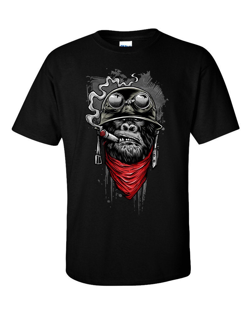 Image of Not Just Nerds Biker Ape Of Duty T-Shirt