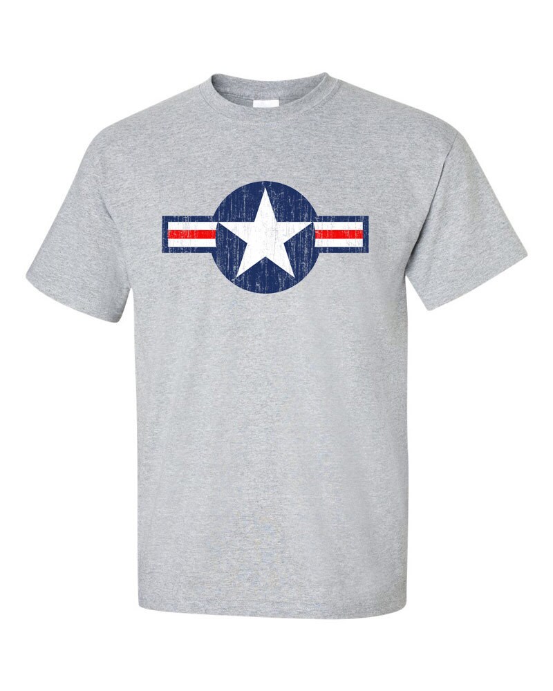 Image of Usaf Air Force Roundel Distressed Logo T Shirt