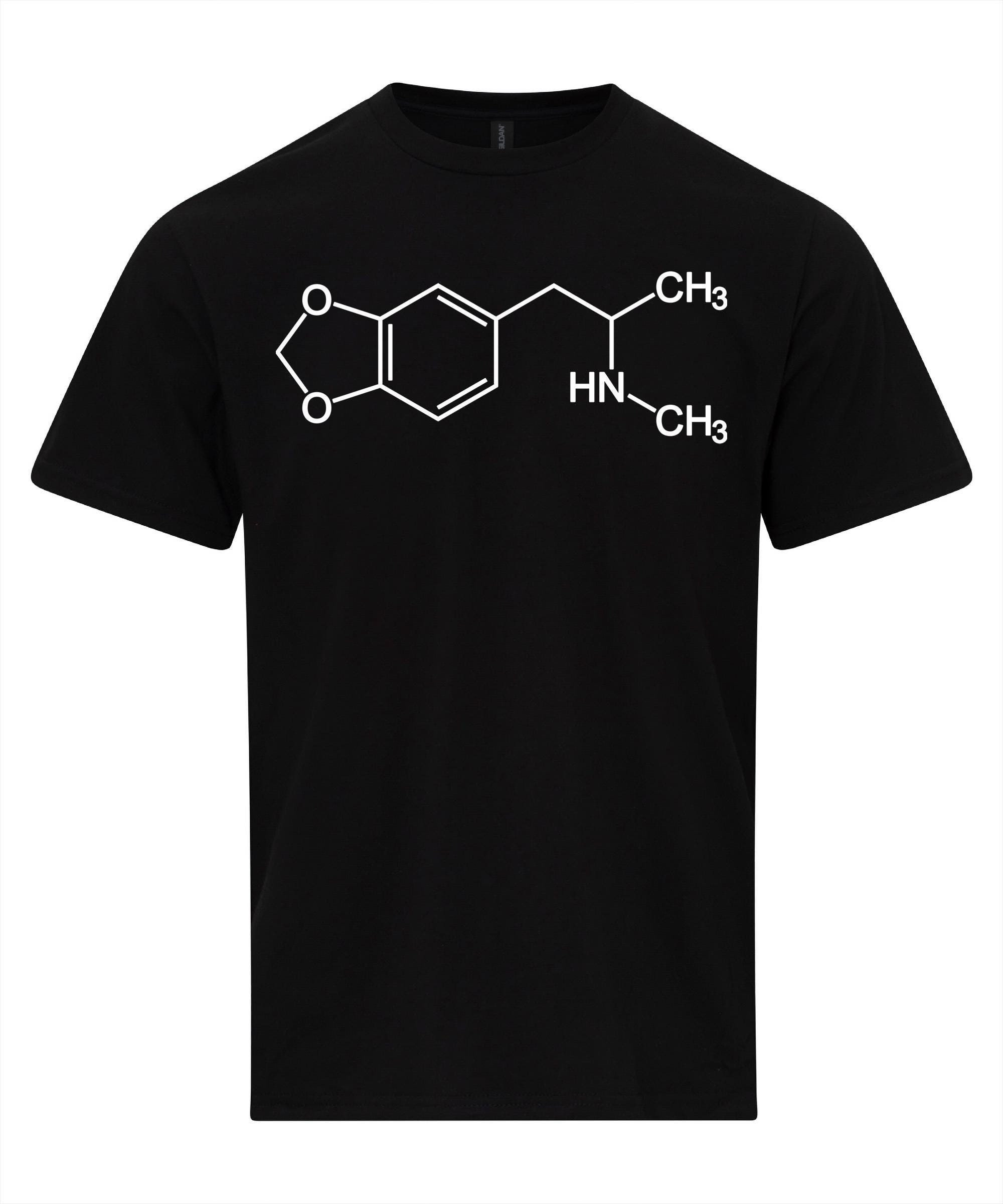 MDMA Molecule T-shirt , Methylenedioxymethamphetamine E