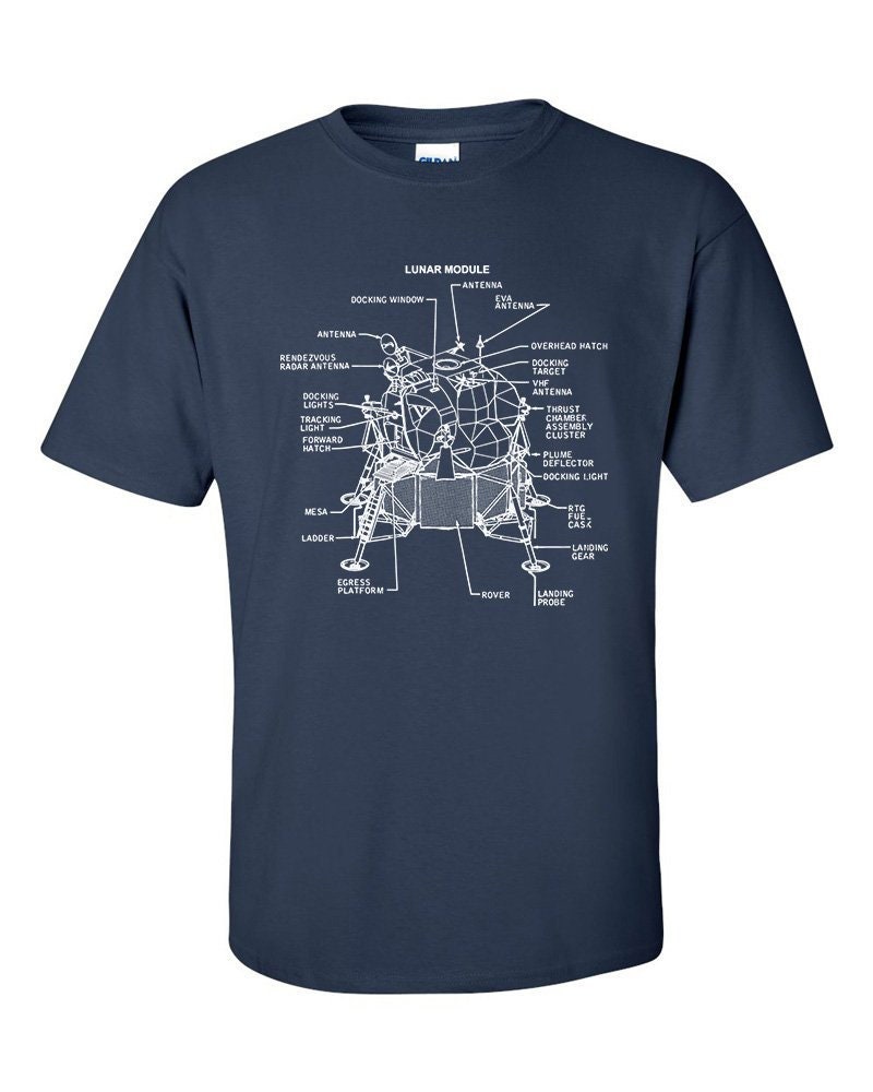 Image of Not Just Nerds Kids Lunar Lander Module Saturn V Rocket Apollo Moon Mission T-Shirt