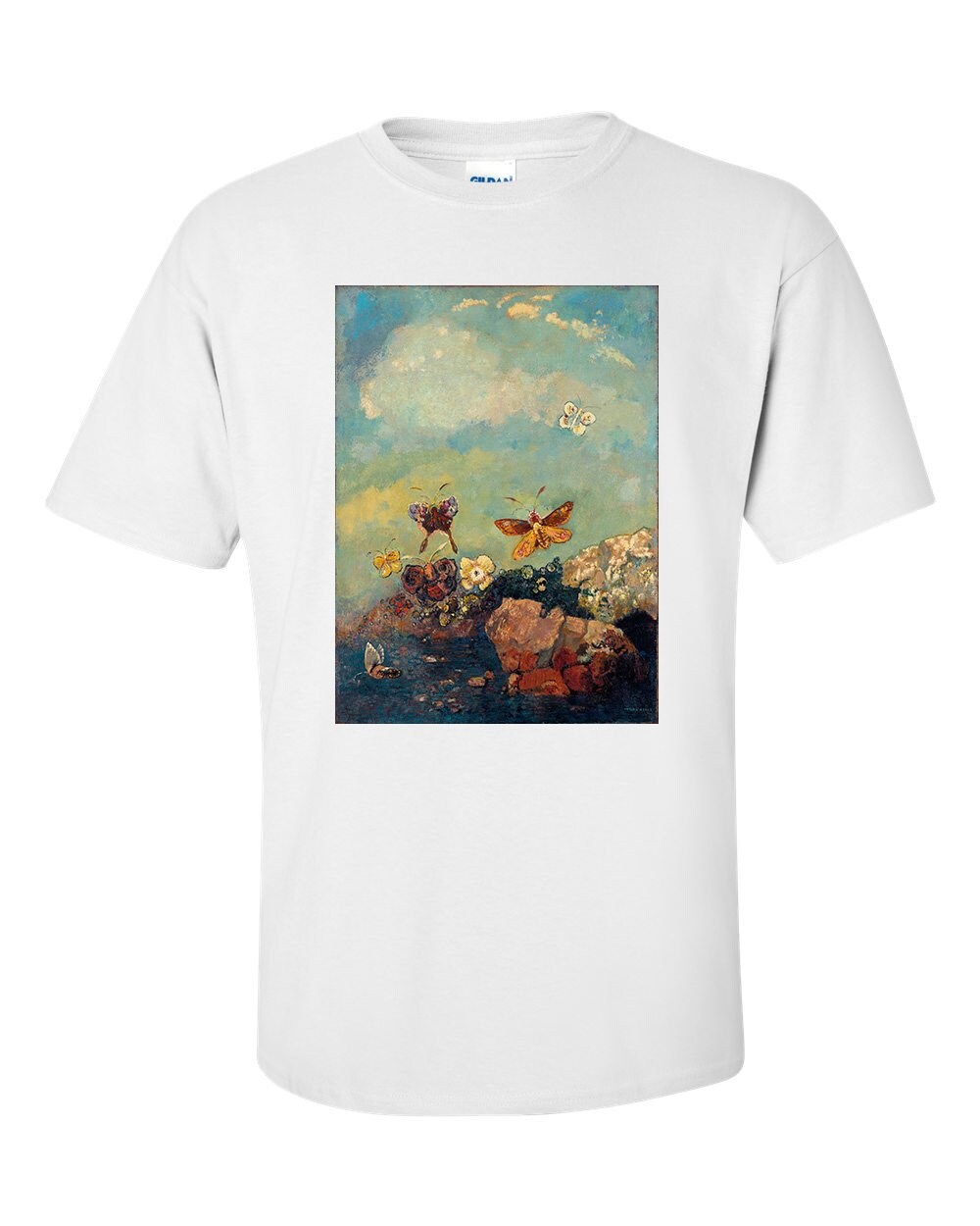 Image of Odilon Redon Butterflies Fine Art Mens T-Shirt