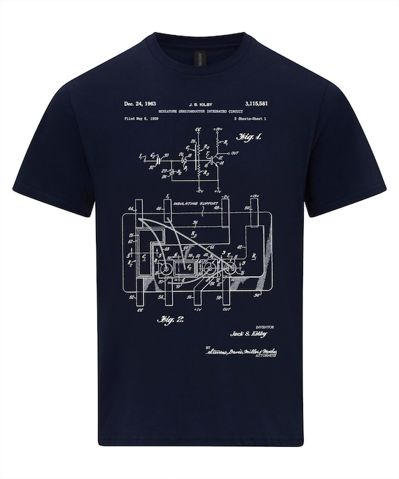 First Integrated Circuit Patent Electrical Engineer T-shirt - Etsy