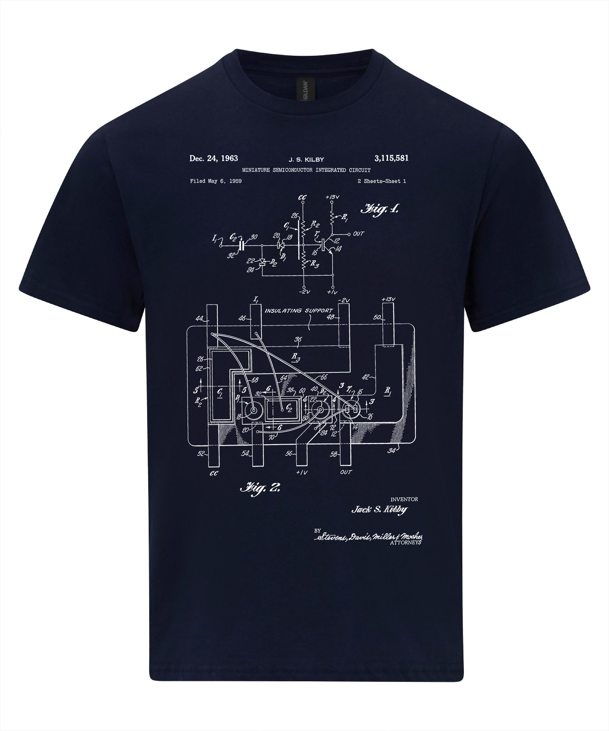 First Integrated Circuit Patent Electrical Engineer T-shirt - Etsy