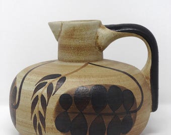 Sgrafo Vintage Mid Century Toast & Brown West German Vase